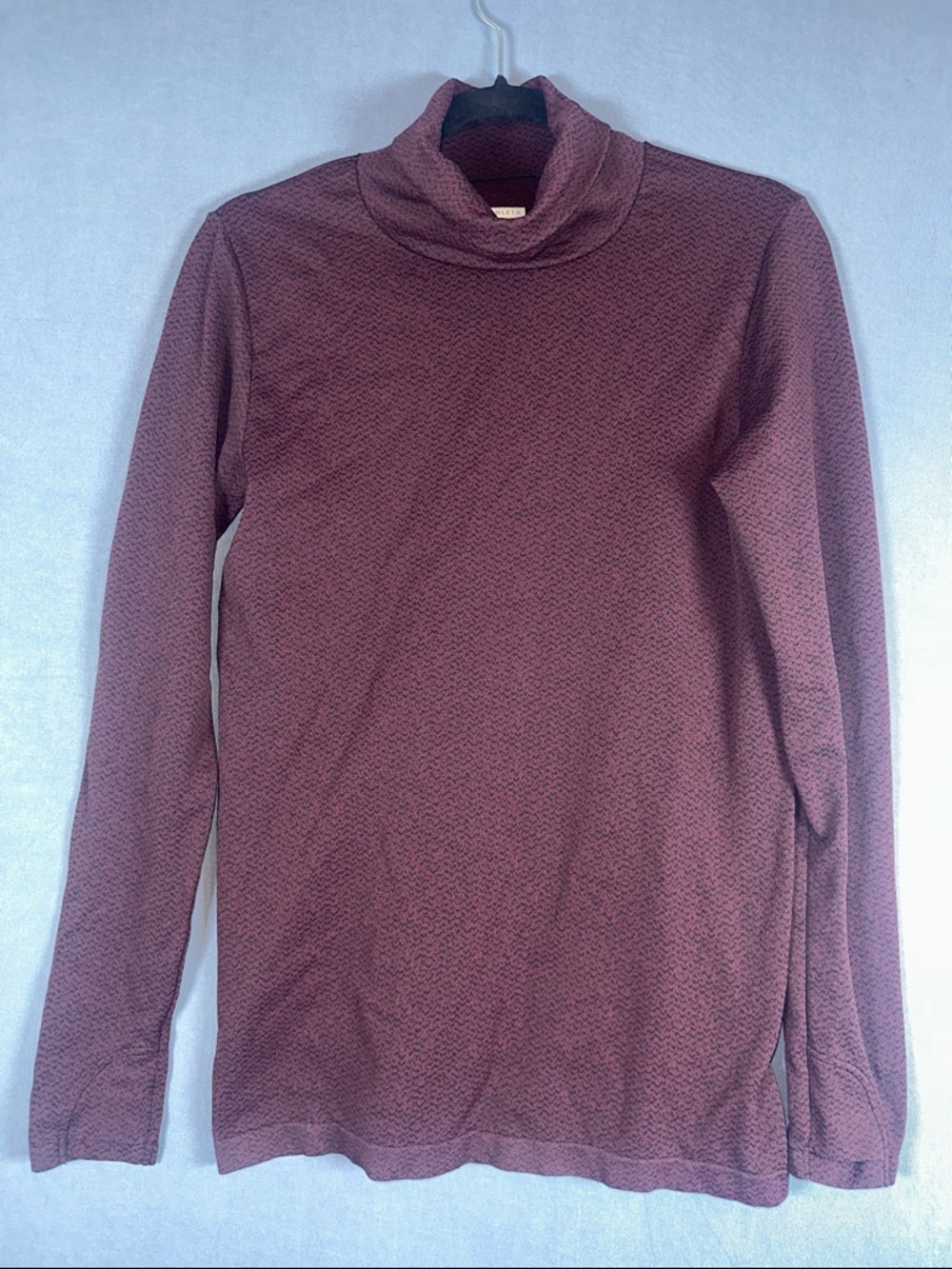 Athleta Turtleneck Workout Top Large Purple Long Sleeve Athletic